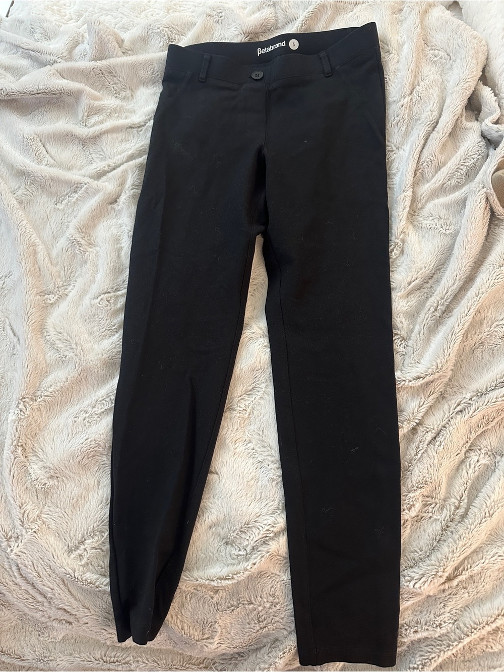 Betabrand Black Ponte Pants With Care Tag
